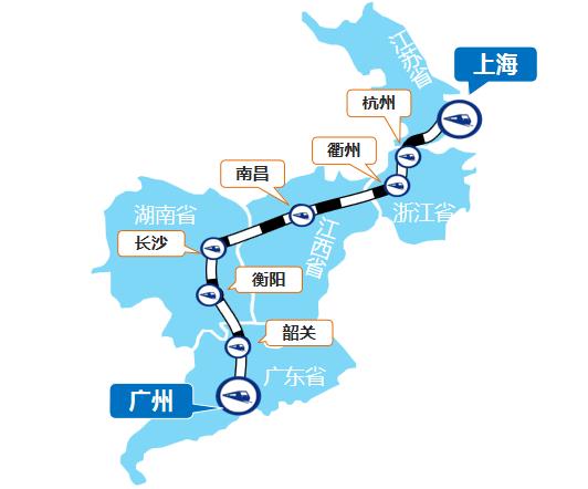 上?！獜V州線高鐵列車廣告